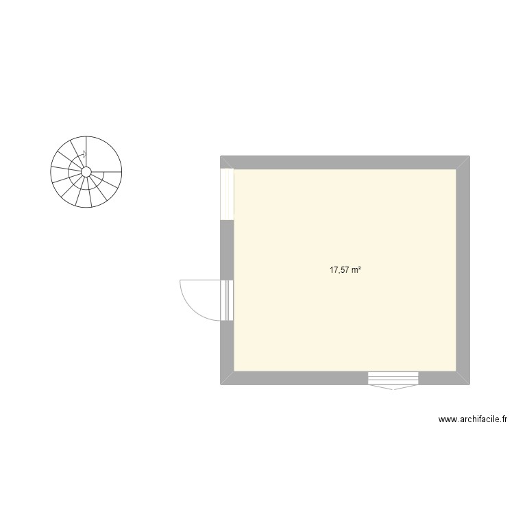 maison. Plan de 1 pièce et 18 m2