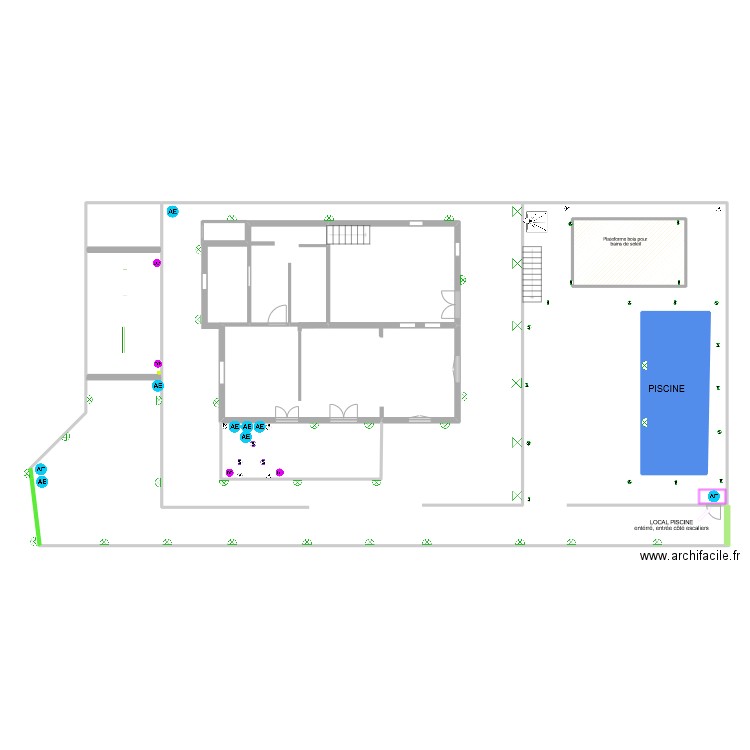 ECLAIRAGE EXT. Plan de 7 pièces et 483 m2