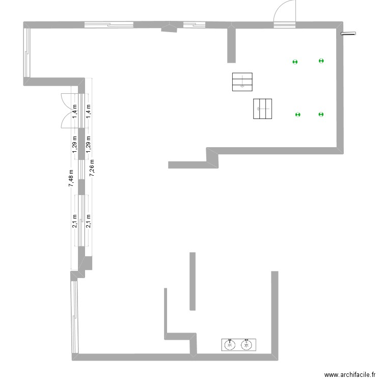 la cuizine. Plan de 0 pièce et 0 m2