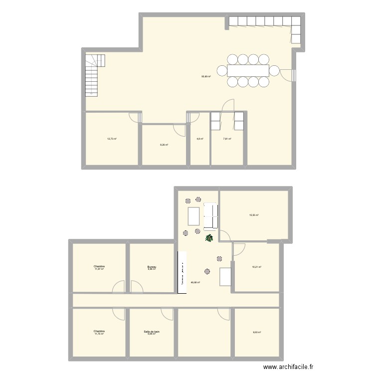 vincent. Plan de 13 pièces et 253 m2