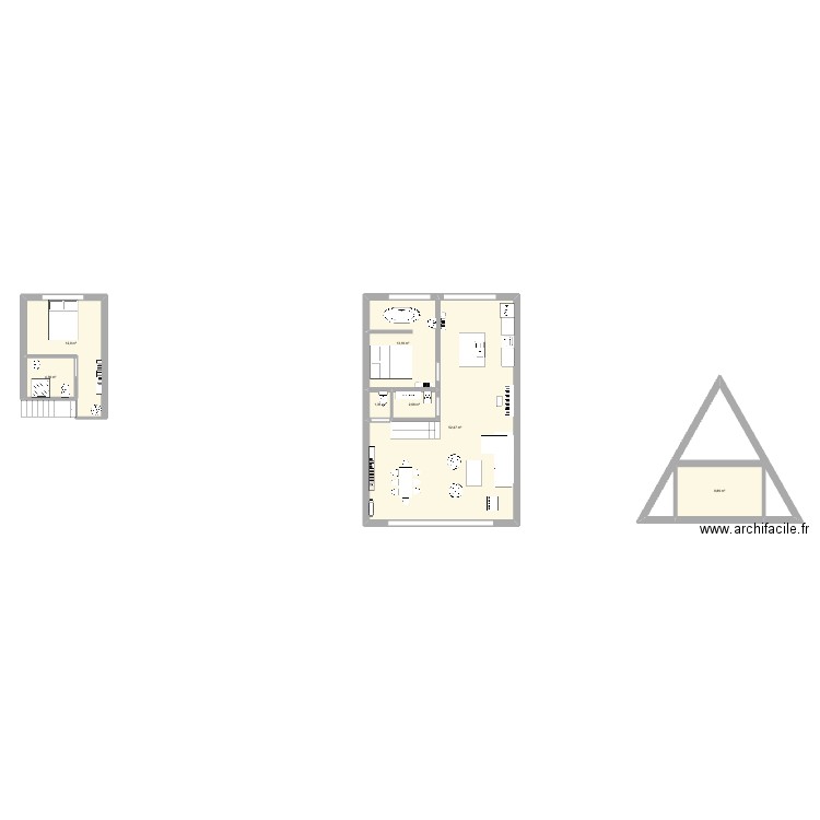 A FRAME. Plan de 7 pièces et 97 m2