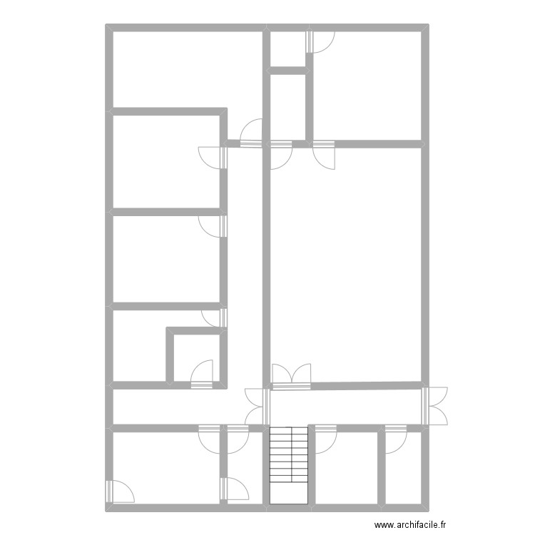 EFT BAT 1 - RDC. Plan de 13 pièces et 176 m2