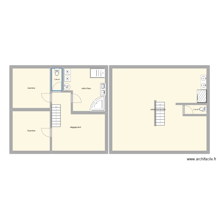 plan la besse 1. Plan de 7 pièces et 126 m2