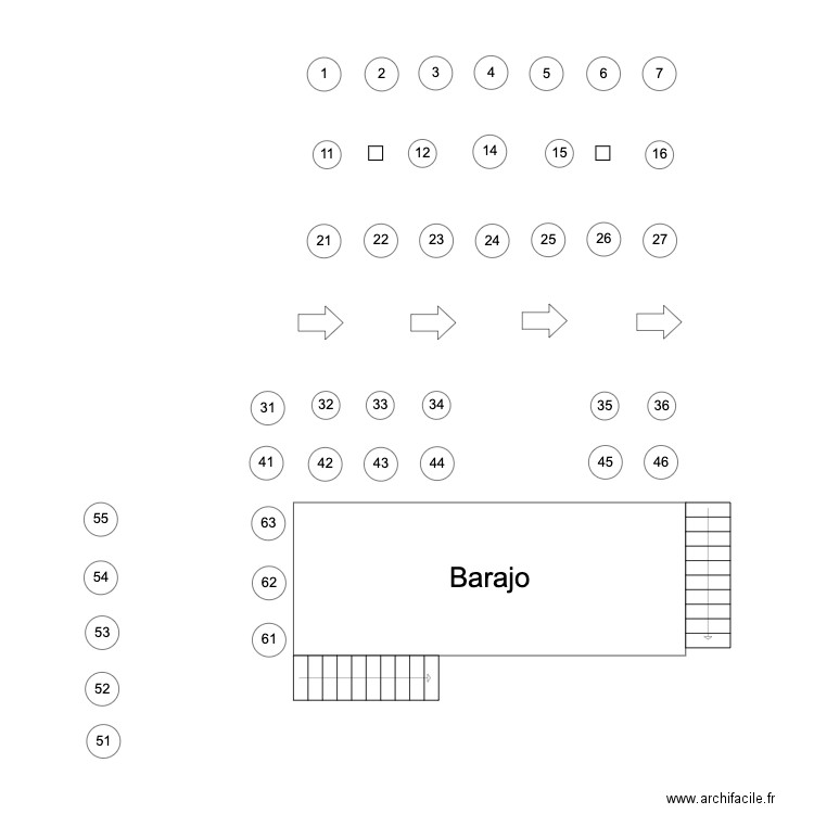 Plan de salle. Plan de 0 pièce et 0 m2