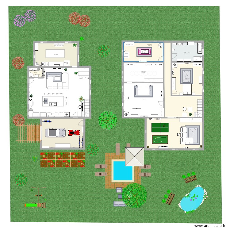 imagination . Plan de 10 pièces et 319 m2