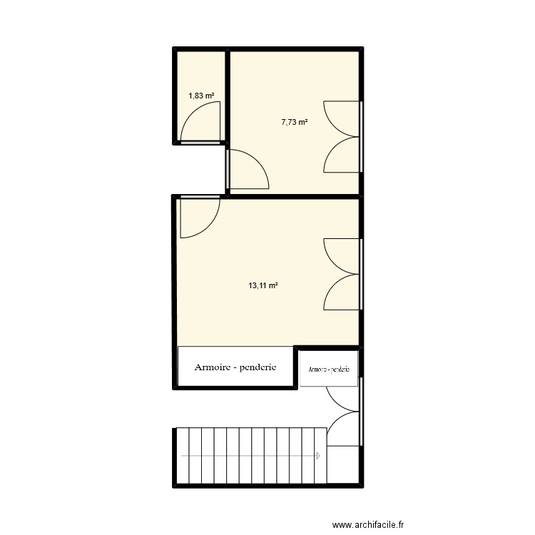 SALLE DE BAIN. Plan de 3 pièces et 23 m2