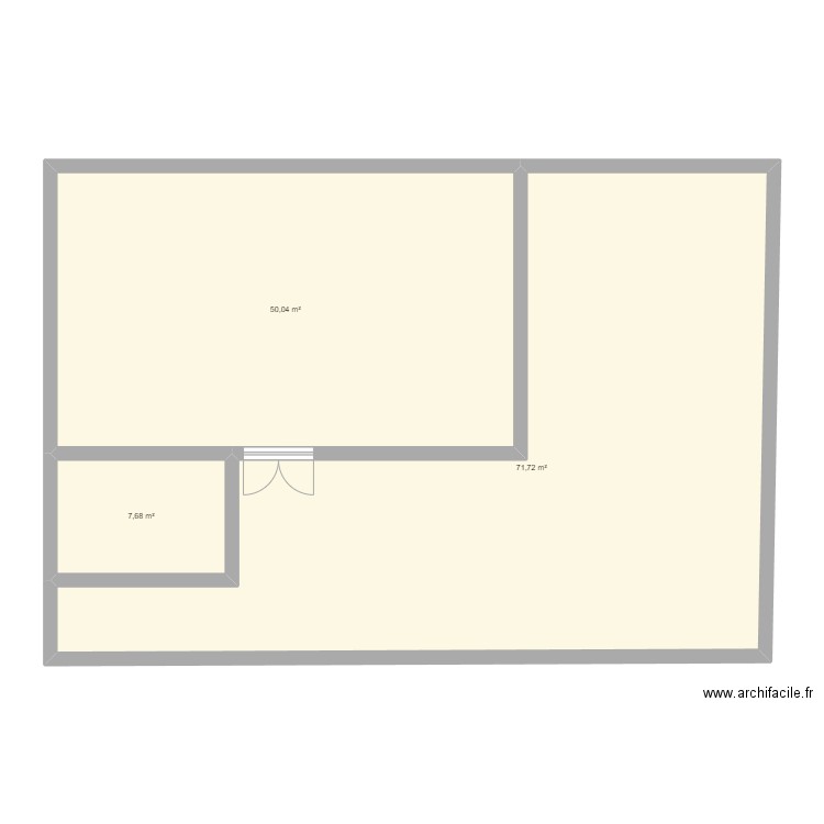 micro creche. Plan de 3 pièces et 129 m2