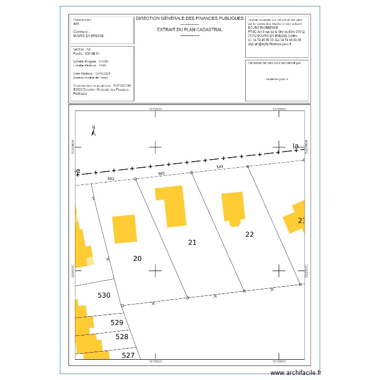 Bourg-en-Bresse. Plan de 0 pièce et 0 m2