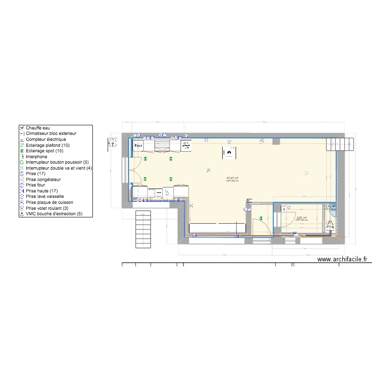 PLAN BLAISE RDC Marion. Plan de 12 pièces et 83 m2