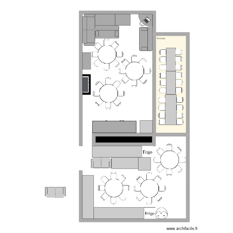 Sainte Christine V2. Plan de 2 pièces et 21 m2