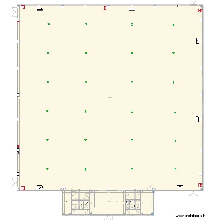 Tennis Coubertin Aniche. Plan de 9 pièces et 1427 m2