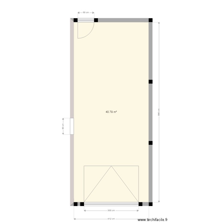 CEDRIC 1. Plan de 1 pièce et 41 m2