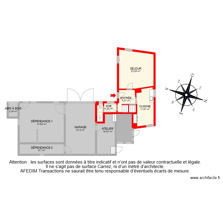 VI26121-. Plan de 25 pièces et 267 m2