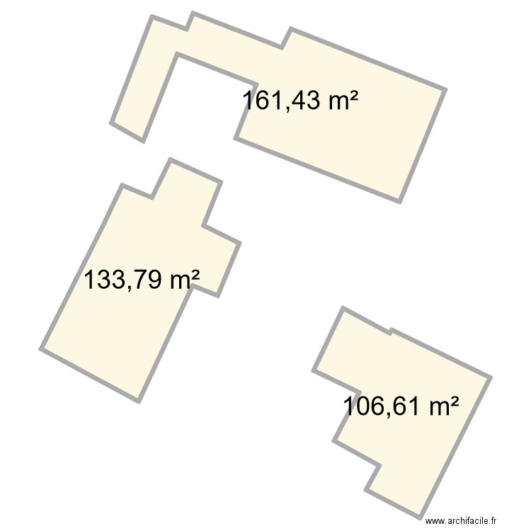 La Guichonnerie 1. Plan de 3 pièces et 402 m2