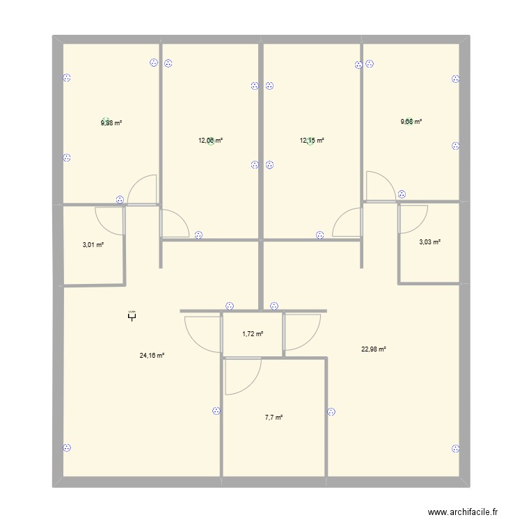 Magny. Plan de 10 pièces et 106 m2