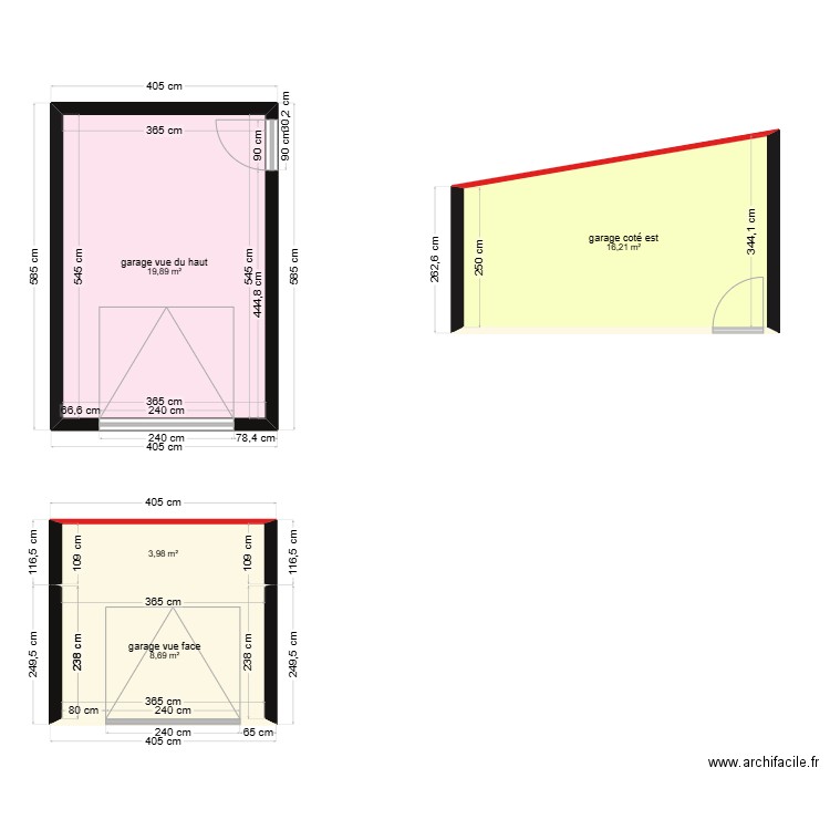 plan garage 20metre carré. Plan de 4 pièces et 49 m2