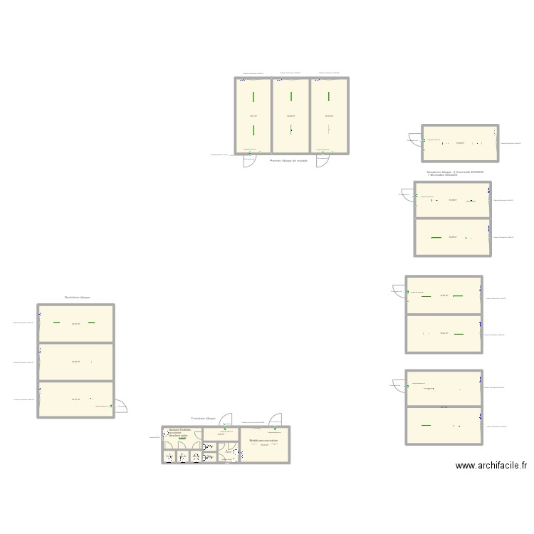 Ecole Woluwé Saint-Lambert. Plan de 21 pièces et 241 m2