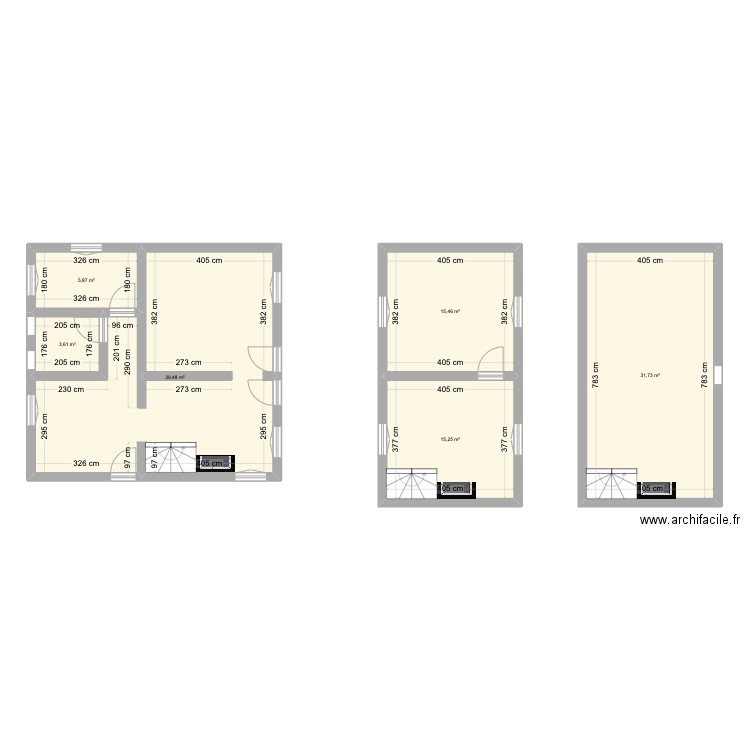 Maison. Plan de 6 pièces et 111 m2