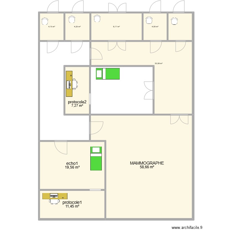 mammo. Plan de 9 pièces et 149 m2