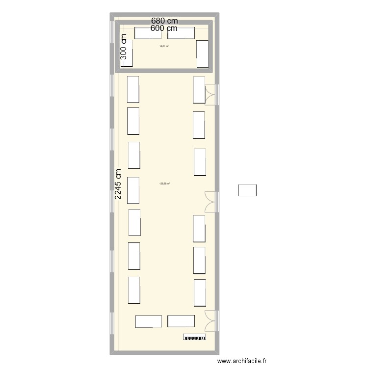 Forum 2025. Plan de 2 pièces et 171 m2