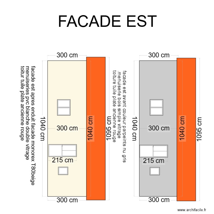 facade est aévant et apres 10. Plan de 0 pièce et 0 m2