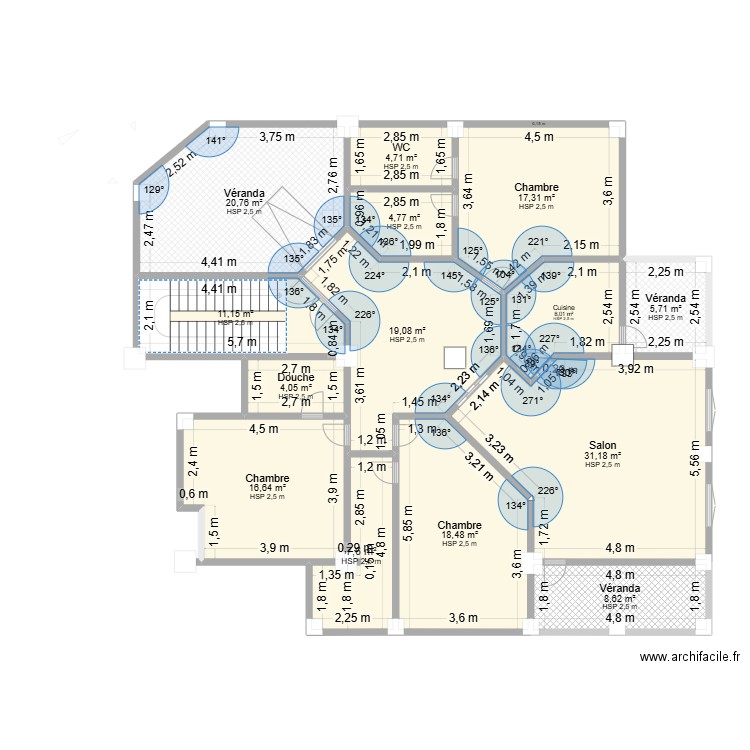 plan étage Nestor 3. Plan de 29 pièces et 368 m2