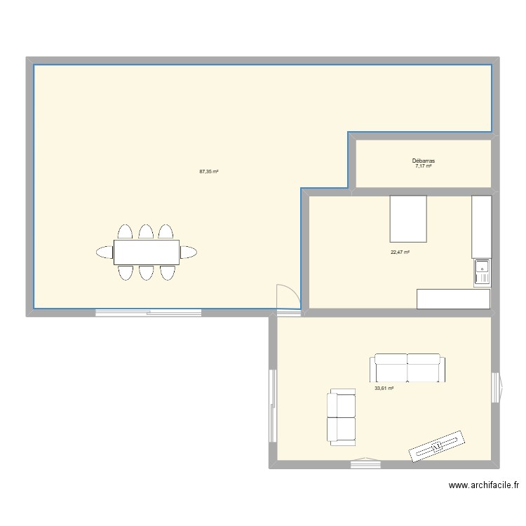 wick 09 11 2024. Plan de 4 pièces et 151 m2