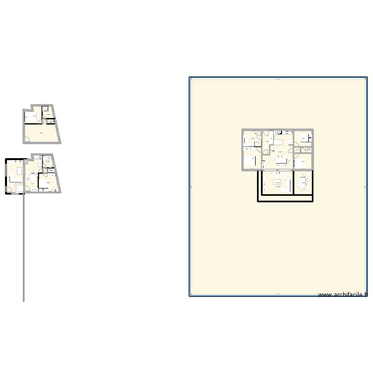 la 2. Plan de 20 pièces et 74 m2