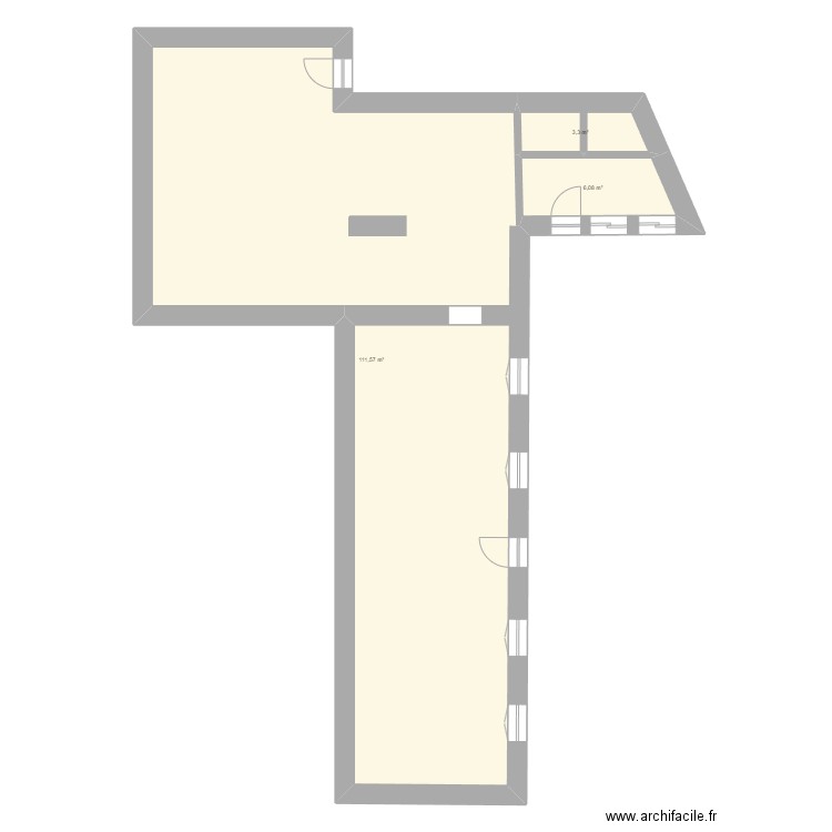 ag1. Plan de 3 pièces et 121 m2