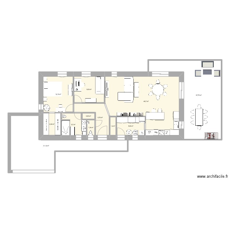 plan lot 29 aout 24. Plan de 12 pièces et 157 m2