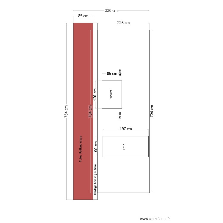 Façade Sud Garage - Après. Plan de 0 pièce et 0 m2