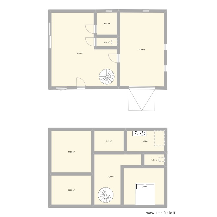 Maison mamie Anna . Plan de 11 pièces et 132 m2