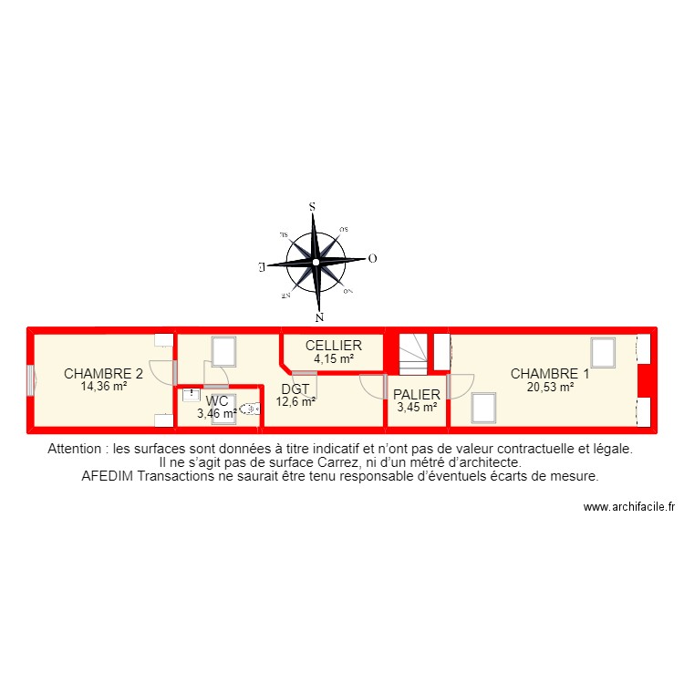 BI 23066 - . Plan de 26 pièces et 215 m2