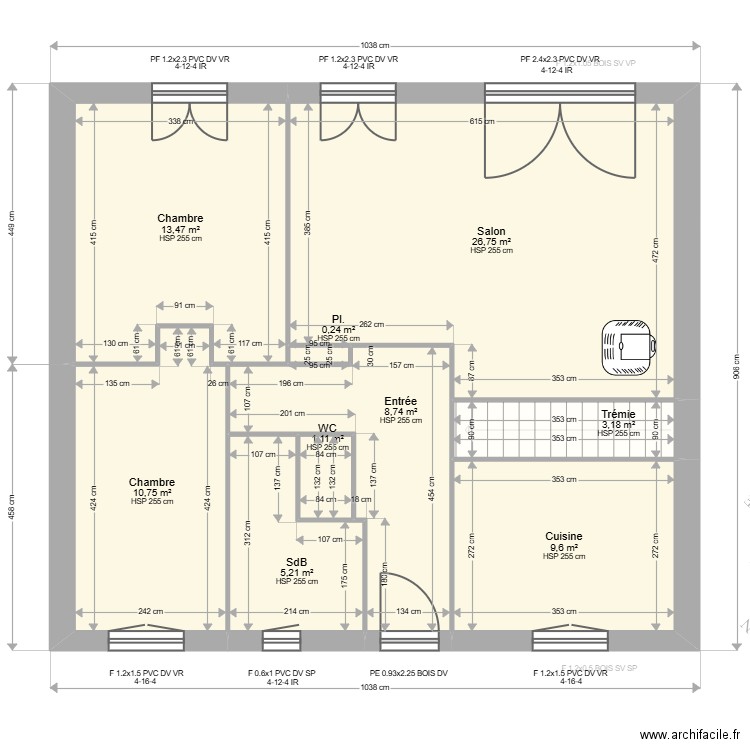 NABINTU KAJOKA. Plan de 13 pièces et 158 m2