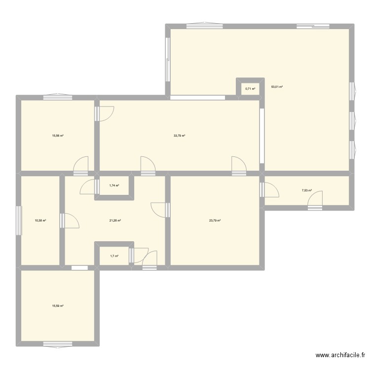 plan maison RDC. Plan de 11 pièces et 185 m2