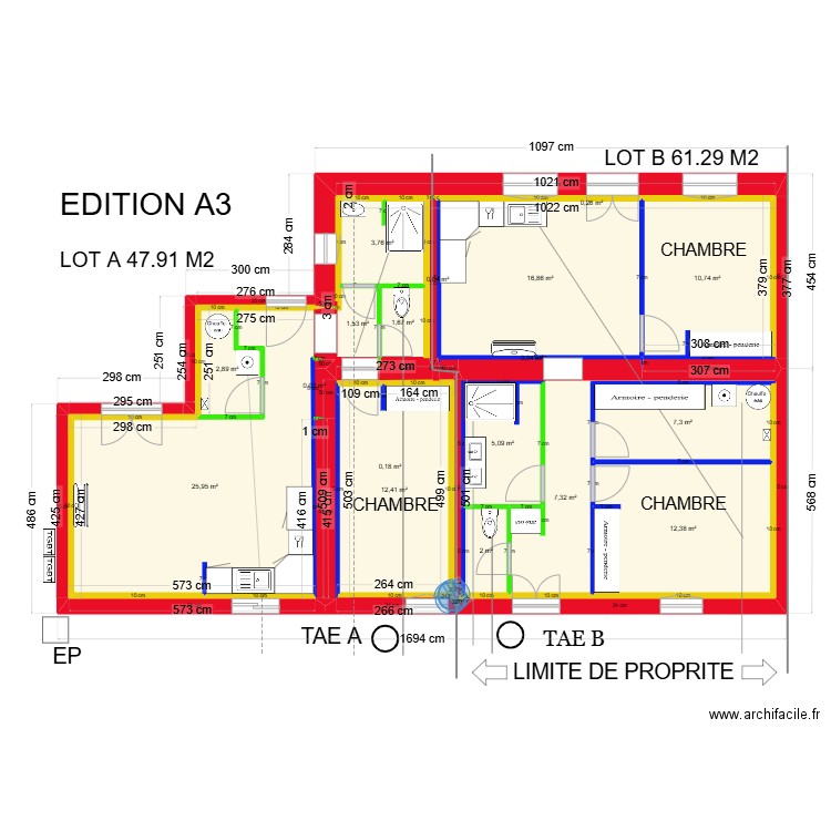 BEAUSSART 2. Plan de 19 pièces et 111 m2