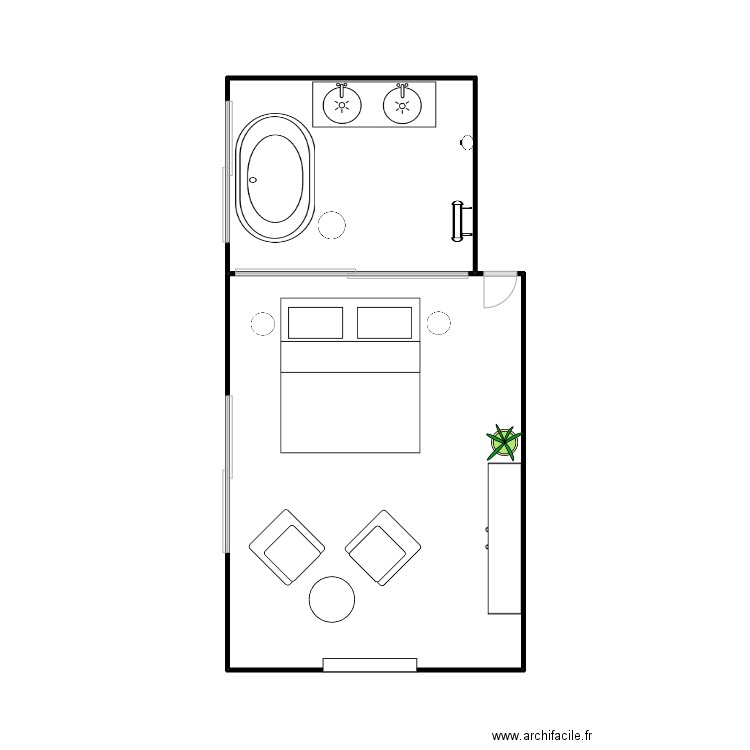 SP PORTFOLIO 2. Plan de 2 pièces et 27 m2