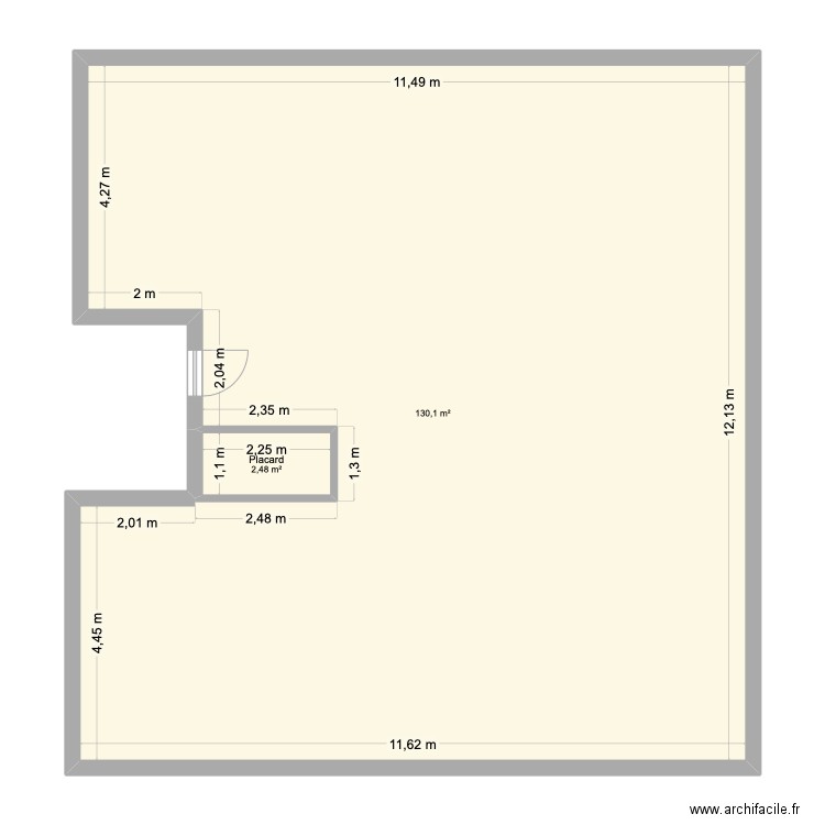 maison a construire. Plan de 2 pièces et 133 m2