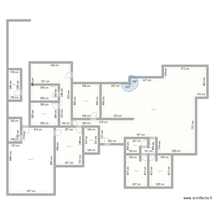 projet maison 1. Plan de 12 pièces et 298 m2