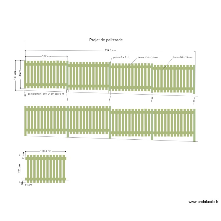 PALISSADE. Plan de 0 pièce et 0 m2