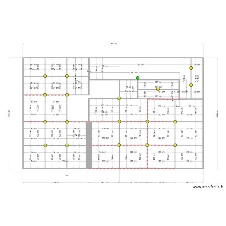 ruslan rez. Plan de 27 pièces et 34 m2