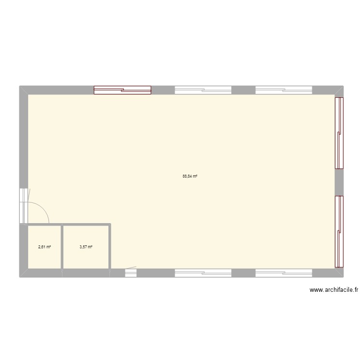 kelian. Plan de 3 pièces et 95 m2