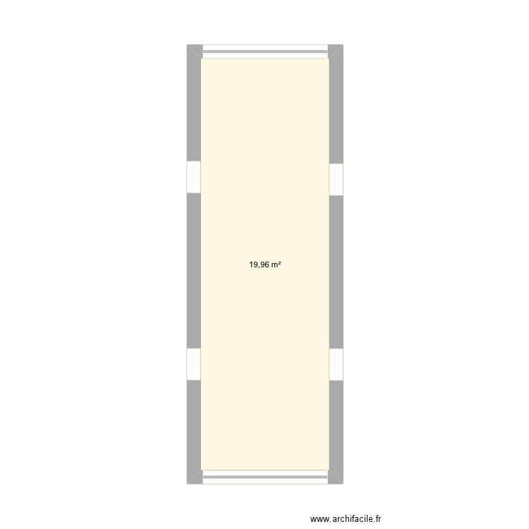 Cabane carport . Plan de 1 pièce et 20 m2