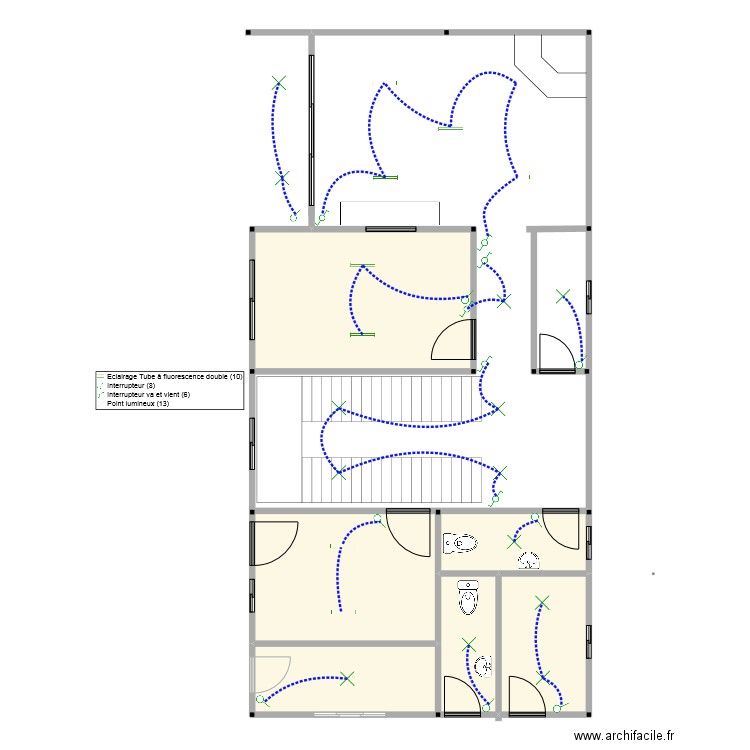 BLOC ADMIN 1 PLAN LUMINAIRE. Plan de 6 pièces et 103 m2