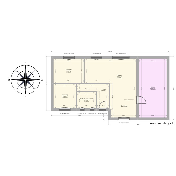 ML24018966 ANARGHI. Plan de 6 pièces et 95 m2