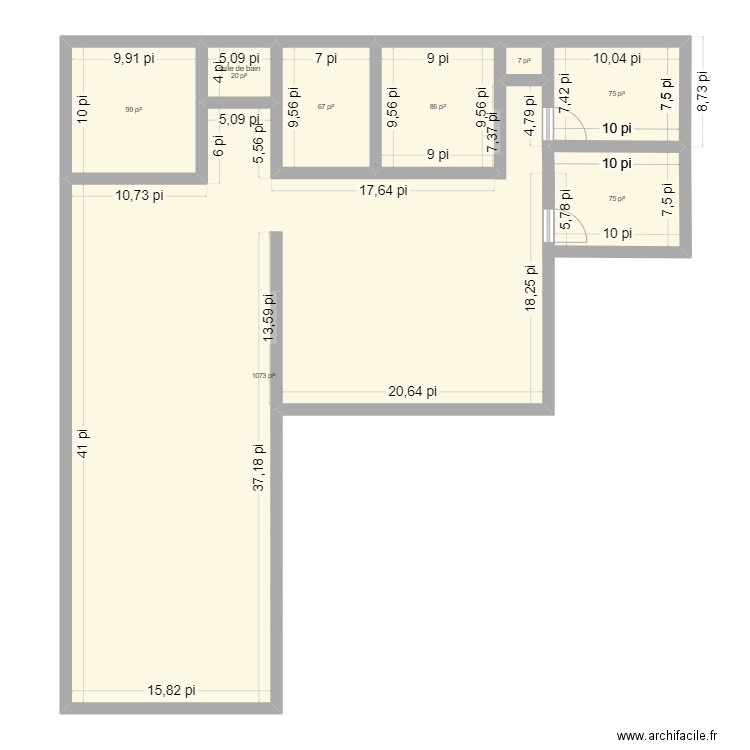 physio2. Plan de 8 pièces et 140 m2