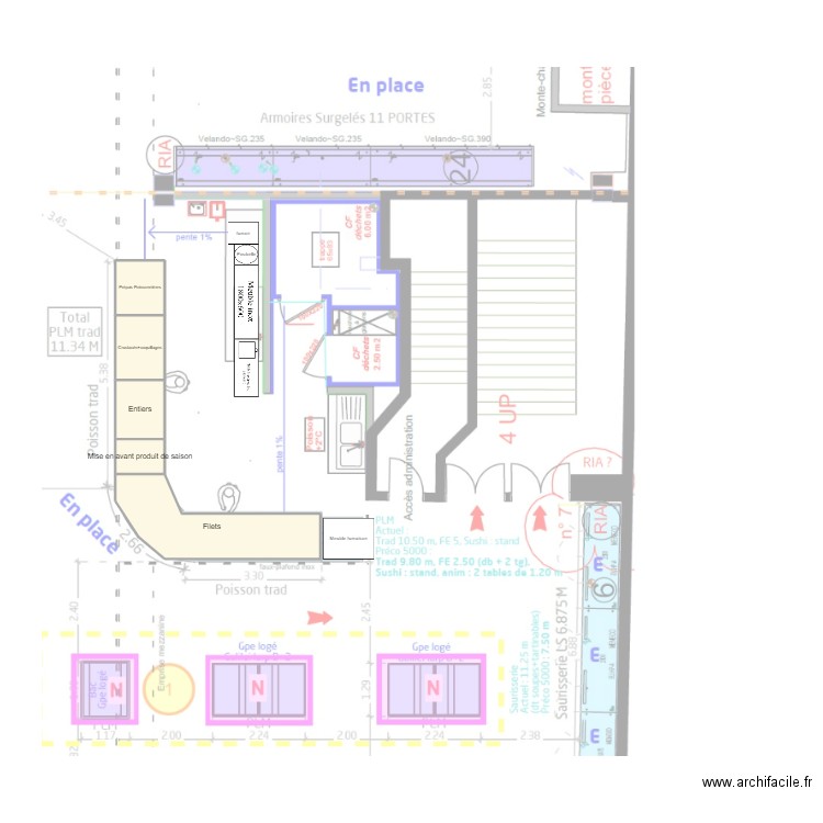 Etrembières 2. Plan de 5 pièces et 12 m2