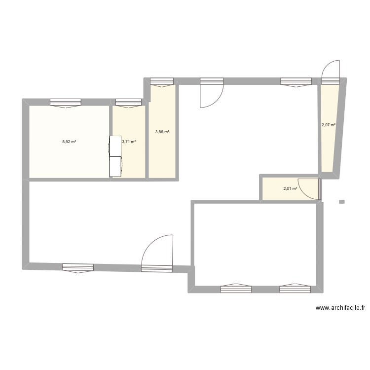 maisonS. Plan de 5 pièces et 21 m2