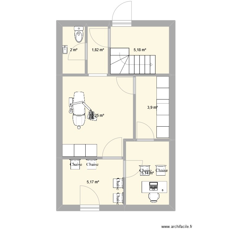 ALVAREZ 2. Plan de 7 pièces et 33 m2