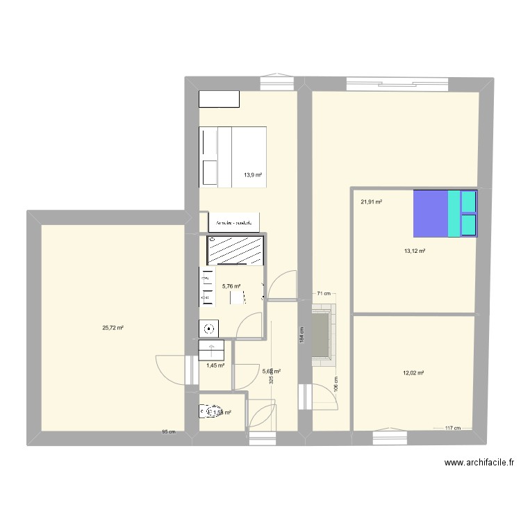 Maison reuillon etage 2 2024. Plan de 13 pièces et 203 m2